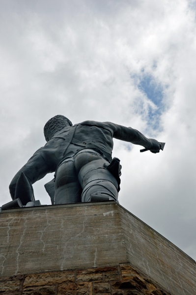 butt shot of the Vulcan Statue